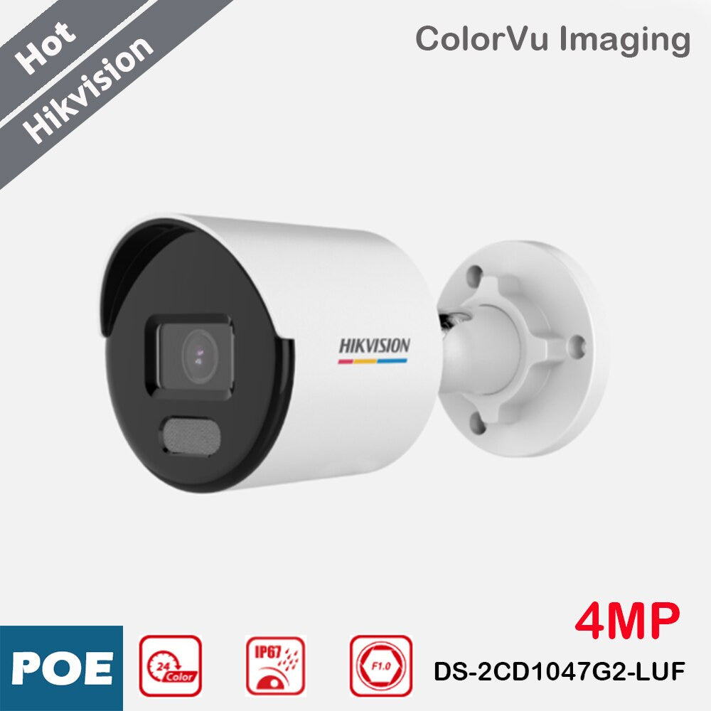 HIKVISION DS-2CD1047G2-LUF 4MP ColorVu MD 2.0 Fixed Bullet Survillance Camera IP